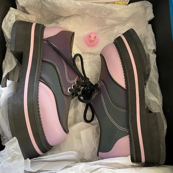 LAST - NEW Fluevog Fresh Vogs FV1 Vintage Style Lace Ups Purple Size 6 SOLD OUT - Picture 10 of 15